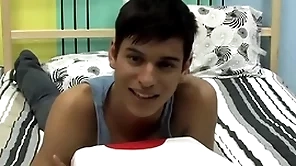 Cute twink is effectuation with his bushwa during an try out