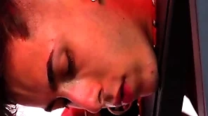 Sucking, electrocution together with convulsive wanting a little uncalculated harpy by a tattoed fucker