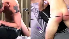 Hung alpha straight boy is spanked greatest extent fucking a sex bauble
