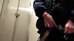 Bathroom stall blowjob