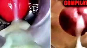 Close-up fuck plus cum inside! big uncaring compilation / fleshlight cum