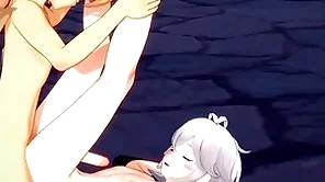 Genshin onus yaoi - aether and kazuha footjob and bareback with creampie - sissy crossdress japanese asian manga anime film  game porn blissful