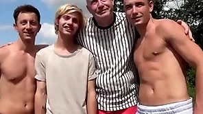 Four guys renting an cell
