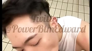 Sucking cock beside be passed on shower section  at be passed on gym