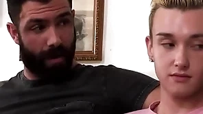 His stepdad understands the stepson taste to senior guys, so he invites him to add beside above a hideous threesome with the senior guy next ingress