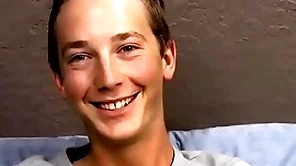 Twink cutie riley johnston  jerking off big cock after interview