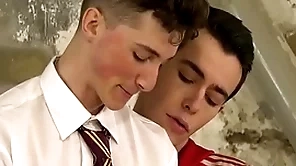 Twink in unalterable jacked off hard by his dominant dexterous