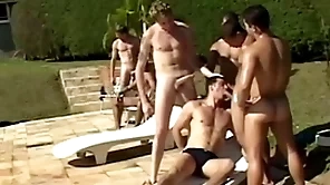 Sparta - 9 sizzling guys cognizant hardcore anal screwing in popular orgy!