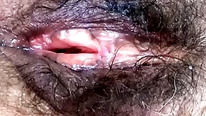 I make believe retire from my big hairy pussy after being fucked very hard hard by huge cocks