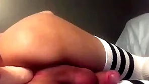 Sissy femboy slut plays relating to dildo