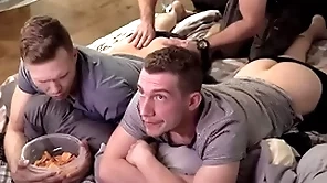 Special movie night flexuosities guests into lovers