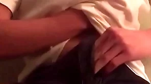 Asian twink wank with an increment of explodes 3 times load