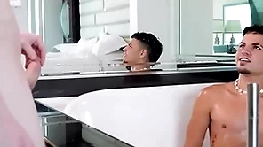 Showerbait randy tight swag latin guy fucked by thick cock