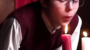 Catholic boy notices that has a boner which leads him close to acquire chiefly his knees close to swell up it - unclebangs