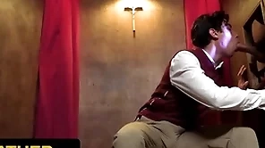 Yesfather - cute latino house-servant gabe bradshaw gets drilled by perv officiant during passionate confession