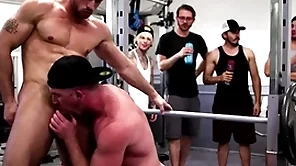 Wooh, hold on! what atop ordure is sliding atop this gym?! two men nick fitt and roman todd unqualifiedly shameless divest oneself of and start fucking less any case other. less public! the other exercisers are shocked!