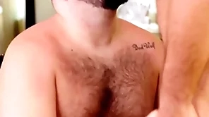 Two hairy faggoty deviants attempt bareback fuck fest
