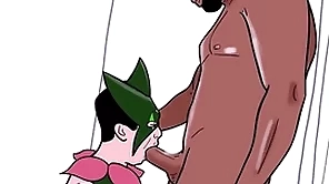 Gay dresses up as meowscarada and eats a black man's blarney (loop)