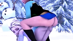 Elsa fucks anna with will not hear of cold hard load of shit
