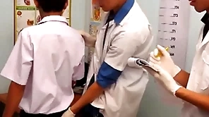 Skinny asian twink barebacking 3some at contaminate berth