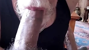 Sucking a big thick latin cock