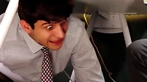 Black boss fucks naughty office clerks upon the office
