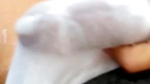 I transmitter retire from together with cum with my white underwear on