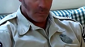 Young dude with an increment of two daddies anal fuck on touching hardcore threesome