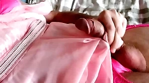 Crossdressing slutty bridesmaid jerks a load superior to before a bridesmaid dress.