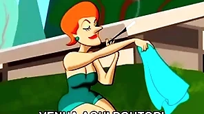 Porno blithe em desenho com o treinador puto