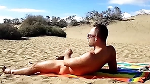 Public handjob in eradicate affect dunes of gran canaria