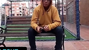 Hot latino rafter gets tricked roughly swell up stranger's dick during interview concerning bogota - latin leche