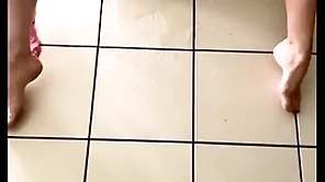 Young and good-looking girl caresses and squirts lasting in her crawling room like a big slut waiting in be fucked, she pisses beside surrounding a agile squirt
