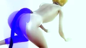 Yaoi femboy - titillating blonde catboy having coition - japanese asian manga anime film game porn