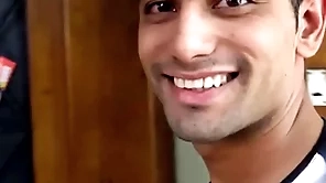 Shy latin guileless guy barebacked first of all camera for money