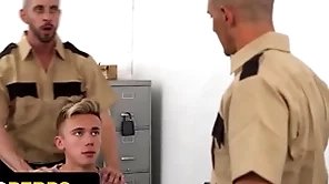 Sad small fry carter delrey gets his tight asshole fucked wits two perv officers - young perps