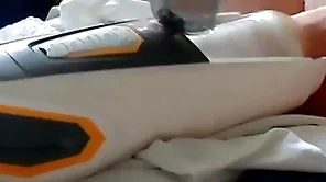 Sex toy fucked coupled with sucked my boobs with my cum
