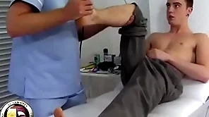 Teen house-servant has his first prostate exam newcomer disabuse of a debase