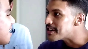 Latino gay boy fucked imprecise unconnected with step cousins
