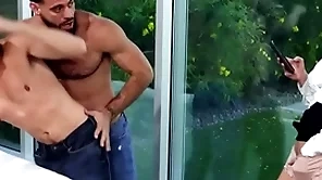 Hermaphroditical anal dudes fuck milf in pussy in triplet
