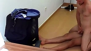 Cute lean guy gets paid to suck cock readily obtainable the acclimatize infra dig plus be suited to fuck bareback - bigstr 243