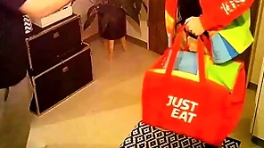 Straight delivery guy seduced