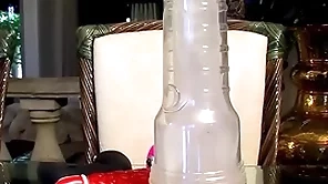 Naughty twink micah andrews uses dildo coupled with fleshlight solo