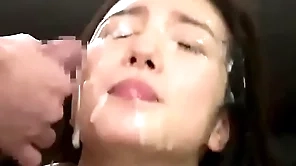 Asian bukkake orgy