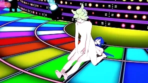 Vocaloid Yaoi - Len x Kaito Boobjob and fucked in stage - Dastard crossdress Japanese Asian Manga Anime Game Porn Cheerful